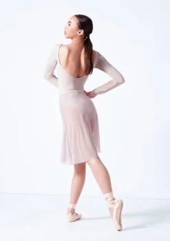 Move Dance Vanessa Gathered Long Skirt -dance costume mor0032 latte back 87636.1681806937