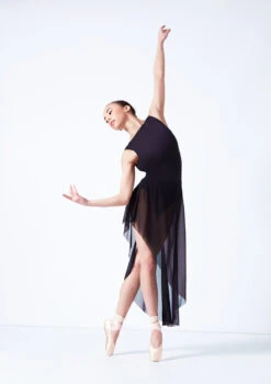 Move Dance Amaya Asymmetric Skirt -dance costume mor0033 black front 2 19818.1681806937