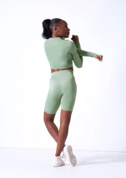 Move Dance Pippa Seamless Shorts -dance costume mor0504 sage back 51403.1682378344