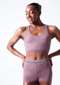 Move Dance Lotus Dance Shorts 12 Move Dance Lotus Dance Shorts -dance costume mor0643 orchid pink close up front 89531.1683070396