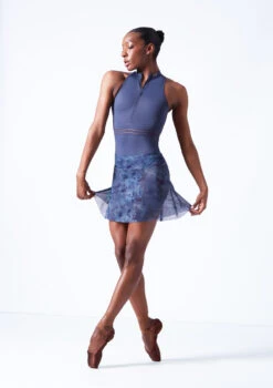 Move Dance Lourdes Hipster Mesh Skirt -dance costume mor0645 petrol blue front 11249.1683070405