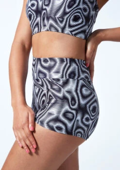 Move Dance Astra High Waisted Shorts - Dimensions -dance costume mor0909 dim close up front 1t 26490.1686178262