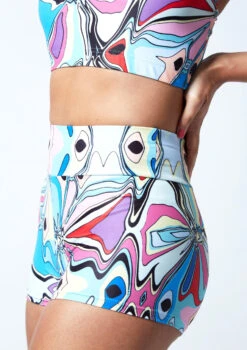 Move Dance Astra High Waisted Shorts - Marble 8 Move Dance Astra High Waisted Shorts - Marble -dance costume mor0909 mar close up front 1 98221.1678884733