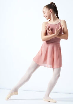 Move Dance Teen Adaline Chiffon Skirt -dance costume mor5023c pnk front 1 70181.1678884755
