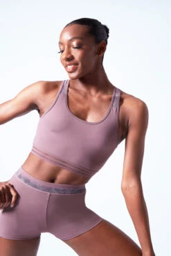 Move Dance Sovanna Crop Top 14 Move Dance Sovanna Crop Top -dance costume mos0601 orchid pink close up front 51004.1683070432