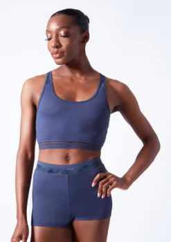 Move Dance Sovanna Crop Top 19 Move Dance Sovanna Crop Top -dance costume mos0601 petrol blue close up front 46621.1683070441