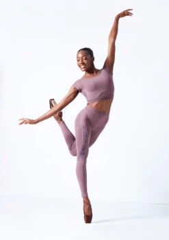 Move Dance Priya Dance Leggings -dance costume mos0603 orchid pink front 2 43477.1683070158