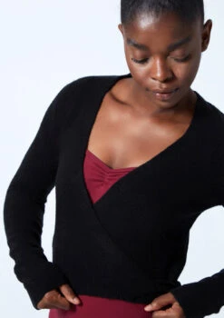 Move Dance Everly Ballet Wrap 17 Move Dance Everly Ballet Wrap -dance costume moz0730 black close up front 1 20376.1678885135