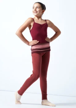 Move Dance Teen Fairytale Striped Knit Dance Warm Up Suit -dance costume moz5713 rasp front 2 42299.1678885159