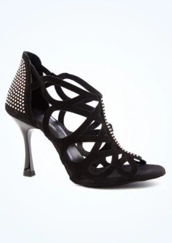 Port Dance Lara Dance Shoe 2.8" -dance costume pd814lara blk main 1t 35566.1694686149