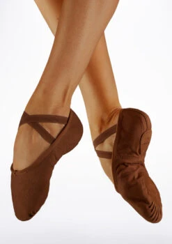 Bloch S0277L Split Sole Canvas Ballet Shoe - Cocoa -dance costume s0277l bloch s0277l split sole canvas ballet shoe cocoa brown main image T 89324.1698801003