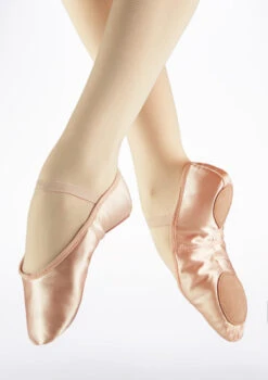 So Danca Satin Split Sole Ballet Shoe -dance costume so bae15 so danca satin split sole ballet shoe pink main image T 87133.1698810039