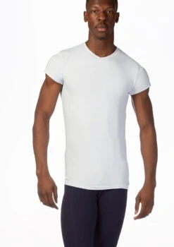 So Danca Mens V-Neck T-Shirt -dance costume so e 11051 so danca mens v neck t shirt white front thumbnail T 43398.1698810475