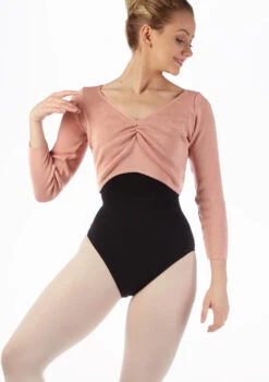 So Danca V-neck Ballet Wrap -dance costume so e 11200 so danca v neck ballet wrap pink front thumbnail T 31573.1698810713