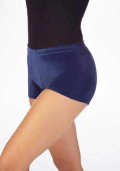 Tappers & Pointers Velvet Gymnastic Shorts 14 Tappers & Pointers Velvet Gymnastic Shorts -dance costume ta velmicro tappers pointers velvet gymnastic shorts blue front 29182.1678886441