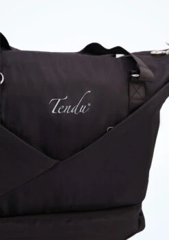 Tendu Satin Holdall Dance Bag -dance costume tet1086 black close up front 77482.1693524245