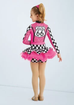 Weissman Route 66 -dance costume wn 11178 weissman route 66 pink back 70766.1678886968