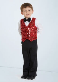 Weissman Boys Ultra Sparkle Vest 25 Weissman Boys Ultra Sparkle Vest -dance costume wn 8682 weissman boys ultra sparkle vest red front T 56278.1698840257