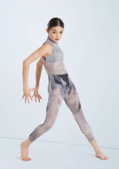 Weissman Unravel -dance costume wn sm11206 weissman smokey mesh unitard grey front 58081.1678891569