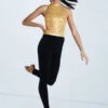 Weissman Sequin Mock Neck Unitard -dance costume wn15251 gold 35 79562.1694473996