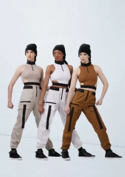 Weissman Mock Neck Cutout Waist Top 7 Weissman Mock Neck Cutout Waist Top -dance costume wn15539 latte 31 t 62827.1698824360