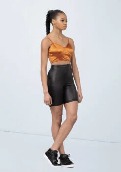 Weissman Satin Crop Top 13 Weissman Satin Crop Top -dance costume wn15546 copper 15 t 33216.1698825487