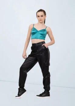 Weissman Satin Crop Top 10 Weissman Satin Crop Top -dance costume wn15546 jade 129 73600.1694697894