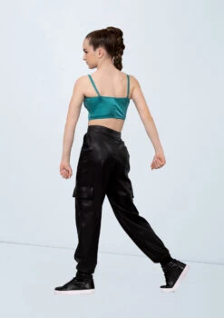 Weissman Satin Crop Top 11 Weissman Satin Crop Top -dance costume wn15546 jade 130 12817.1694697894