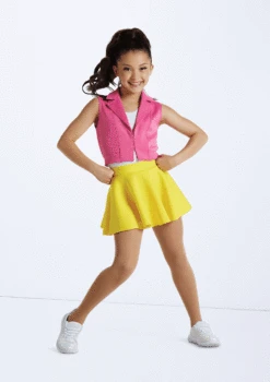 Weissman Skater Skirt -dance costume wn15551 canary 58 95695.1694912615